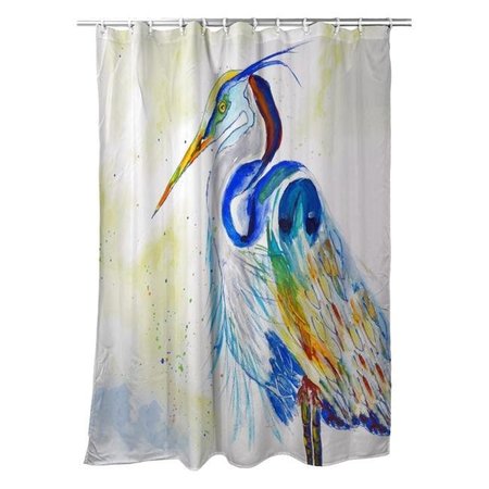BETSY DRAKE Betsy Drake SH1006 Watercolor Heron Shower Curtain SH1006